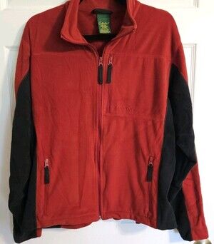 Cabela's Men's Size-XL Hunting Fishing Outerwear Fleece Red & Blue Jacket